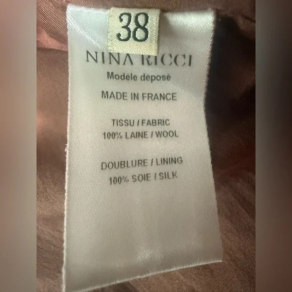 NINA RICCI TERRACOTTA SLEEVELESS MIDI DRESS SIZE 38/US 6